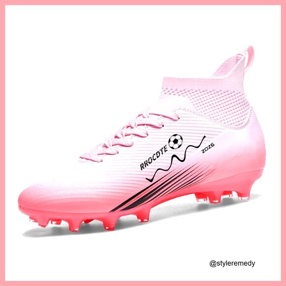 High Top Soccer Cleats with AG Long Spikes for Training main image 6